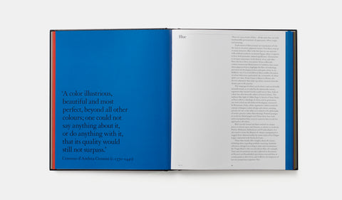 Chromaphilia: The Story of Colour in Art, Stella Paul, Phaidon Press. Open at pages 72-3, showing first pages of Blue chapter.