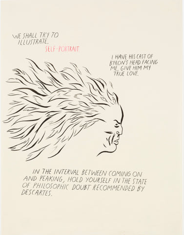Raymond Pettibon, No Title (We shall try to), 1991. Pen and ink on paper, 22 x 17 in (55.9 x 43.2 cm). Courtesy David Zwirner, New York/London